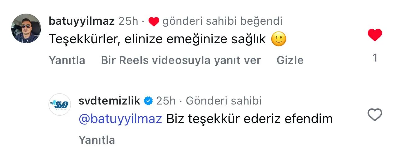 SVD Temizlik müşteri yorumu koltuk yıkama Ankara