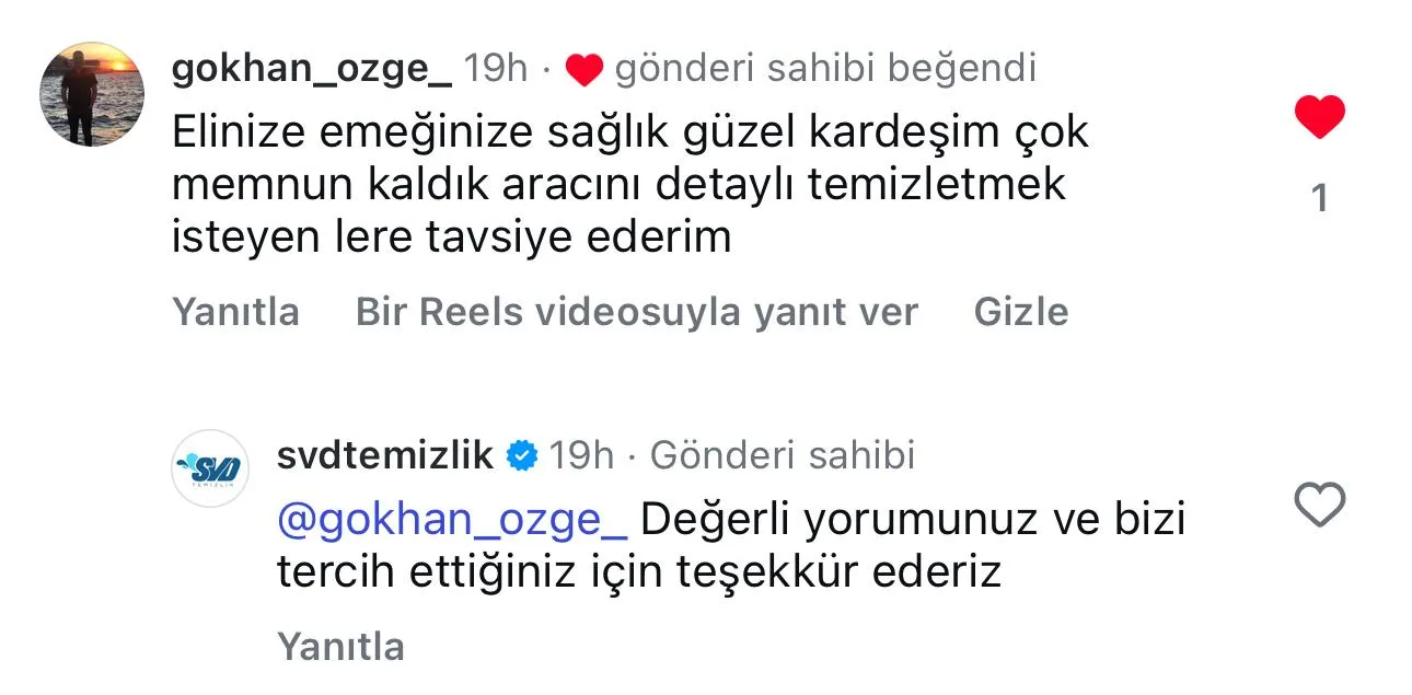 SVD Temizlik müşteri yorumu koltuk yıkama Ankara