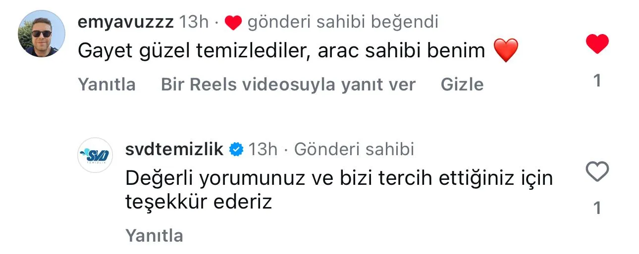 SVD Temizlik müşteri yorumu koltuk yıkama Ankara