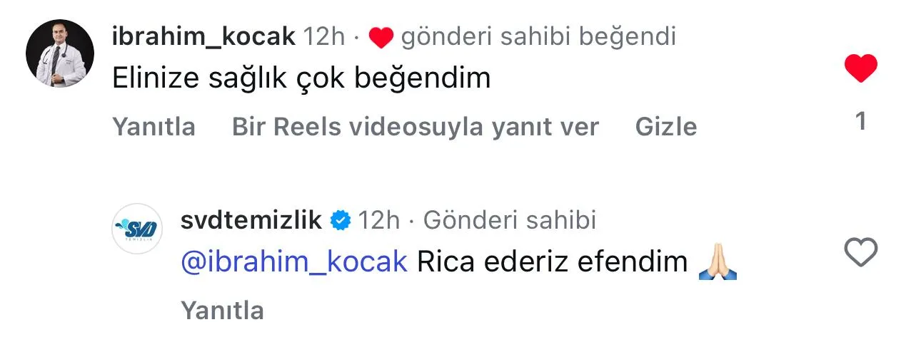 SVD Temizlik müşteri yorumu koltuk yıkama Ankara