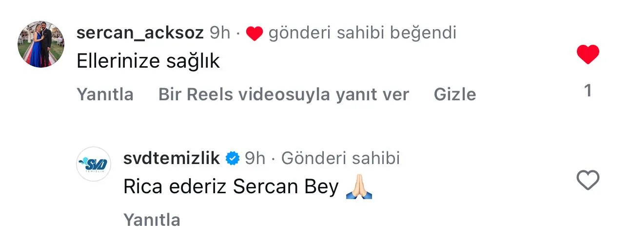 SVD Temizlik müşteri yorumu koltuk yıkama Ankara