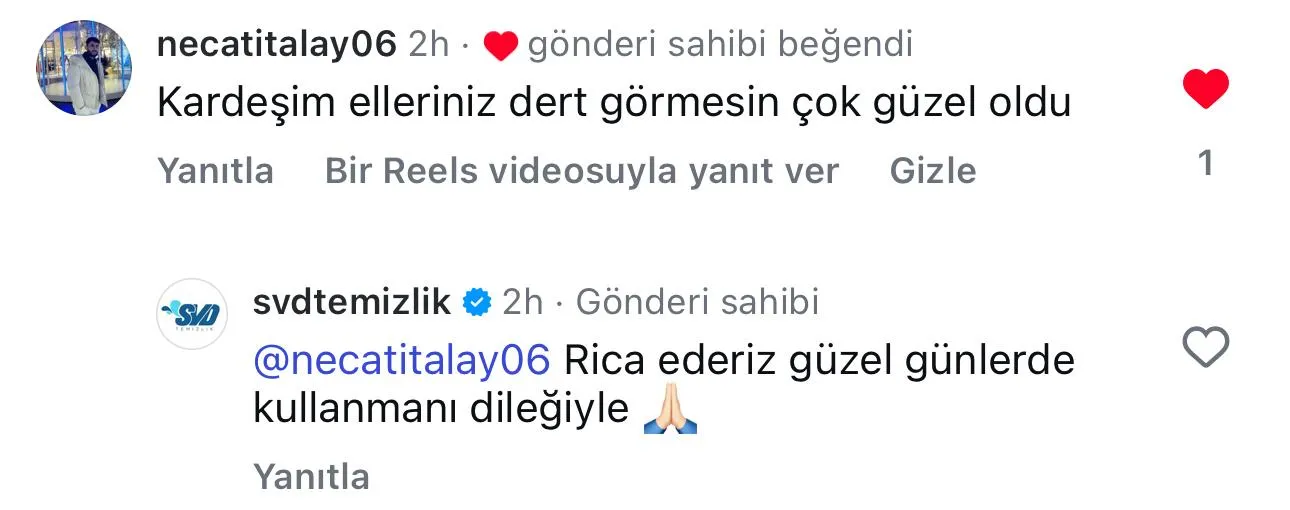 SVD Temizlik müşteri yorumu koltuk yıkama Ankara