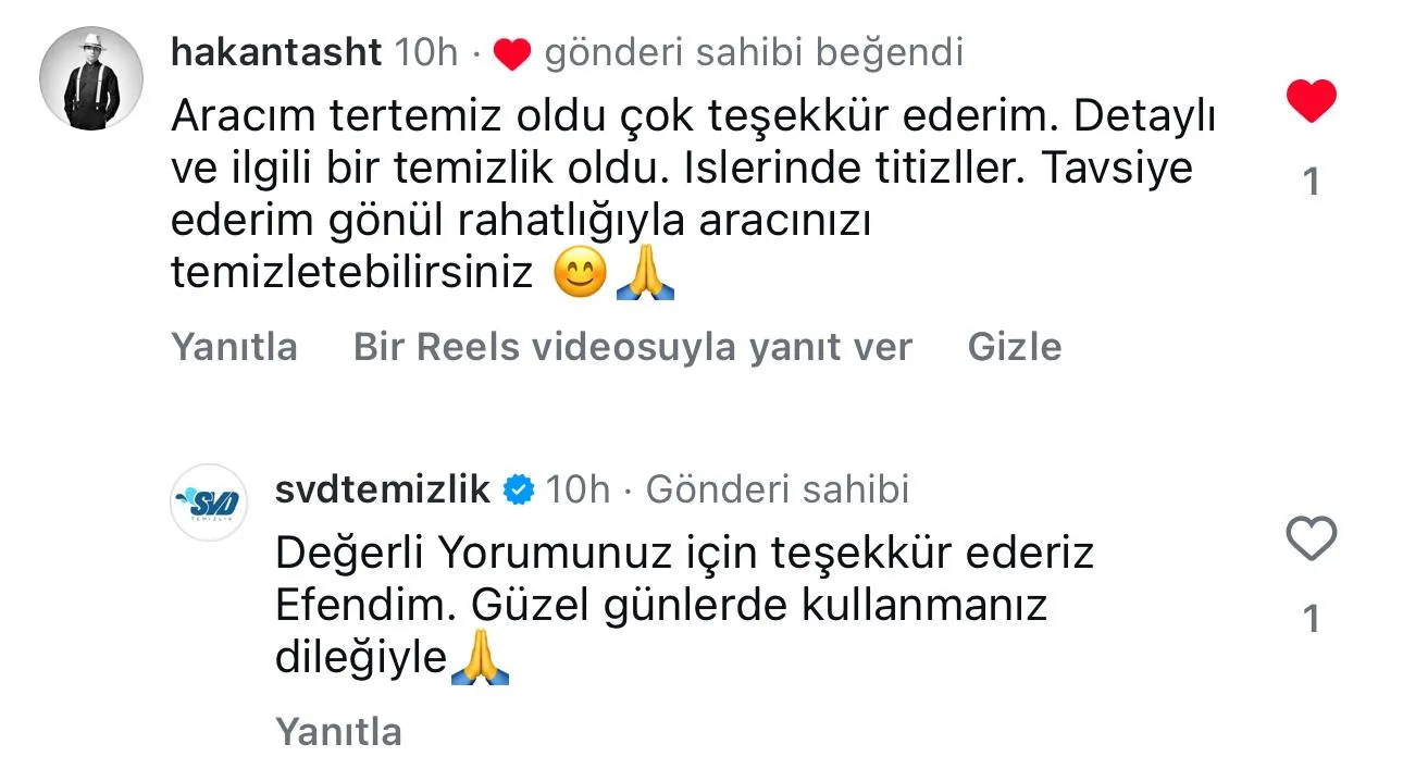 SVD Temizlik müşteri yorumu koltuk yıkama Ankara