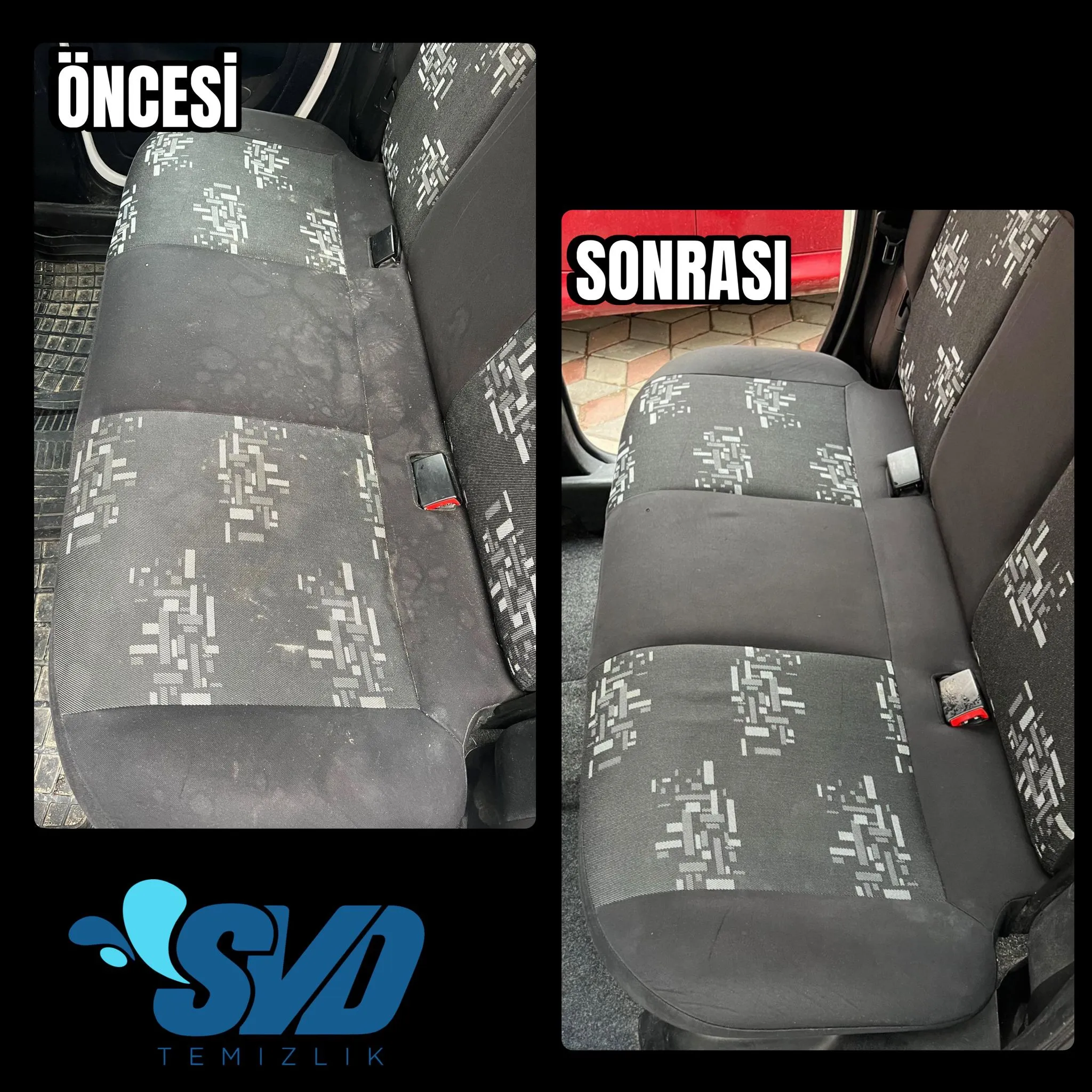 Araç Koltuğu Yıkama Öncesi Sonrası