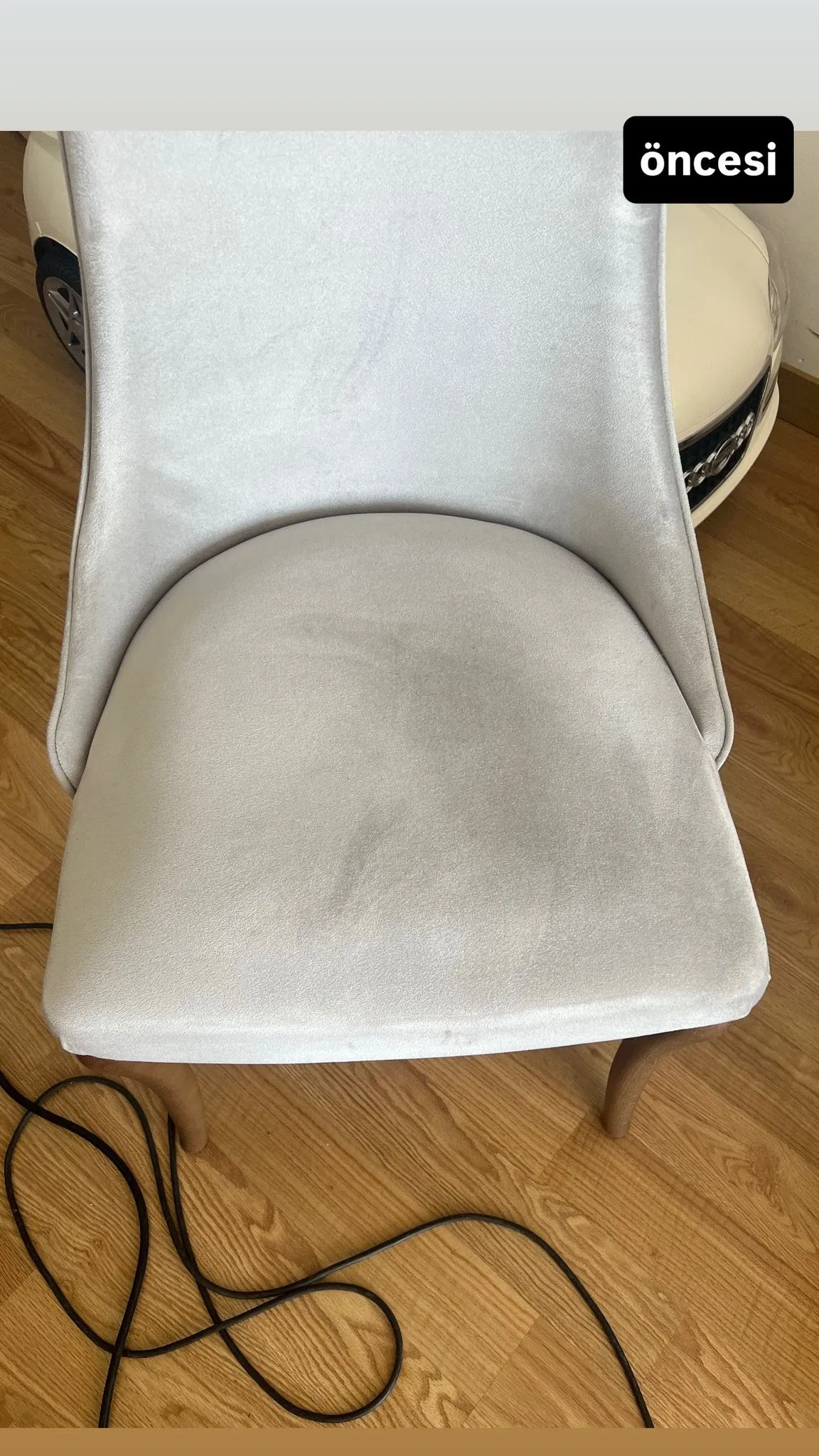 Sandalye Yıkama Öncesi Sonrası